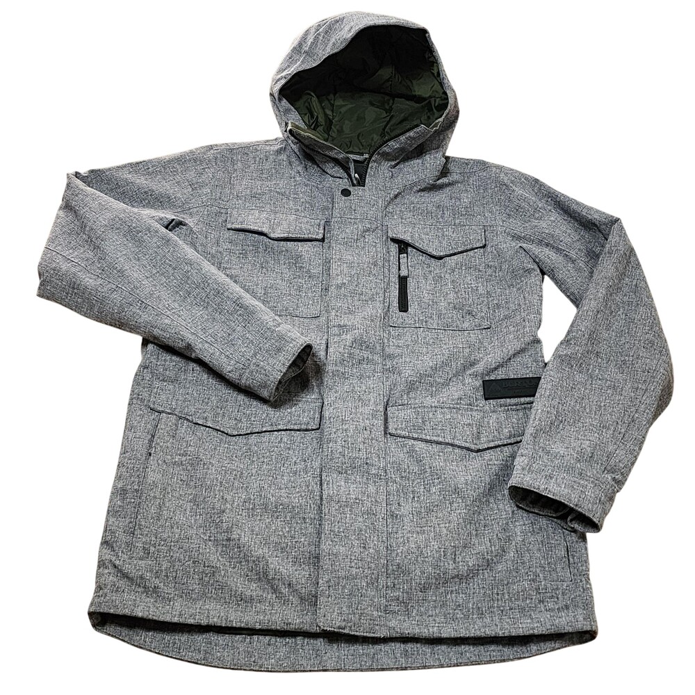 Burton Ski Jacket Mens Small Gray Living Lining Bog Heather Snowboard Parka